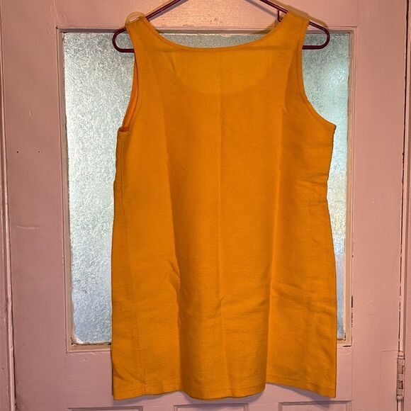 Women’s Yellow Casual Tank Top tunic with Circular decorative detail at strap - Picture 5 of 5